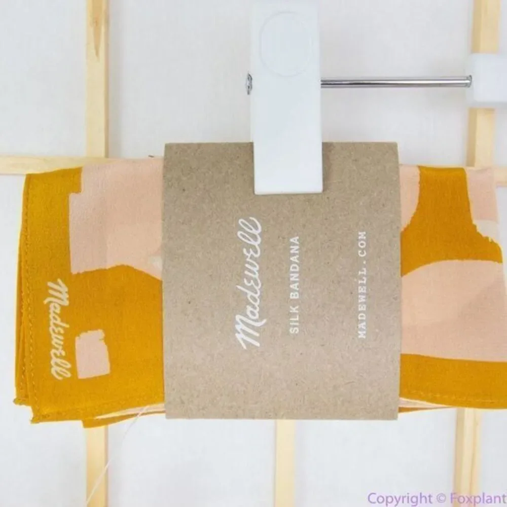 NEW Madewell silk bandana‎ scarf, Amber Gold